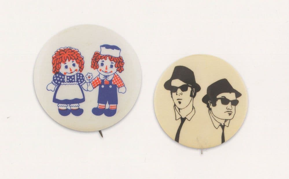 The Blues Brothers Raggedy Anne & Andy Badge Button Postcard