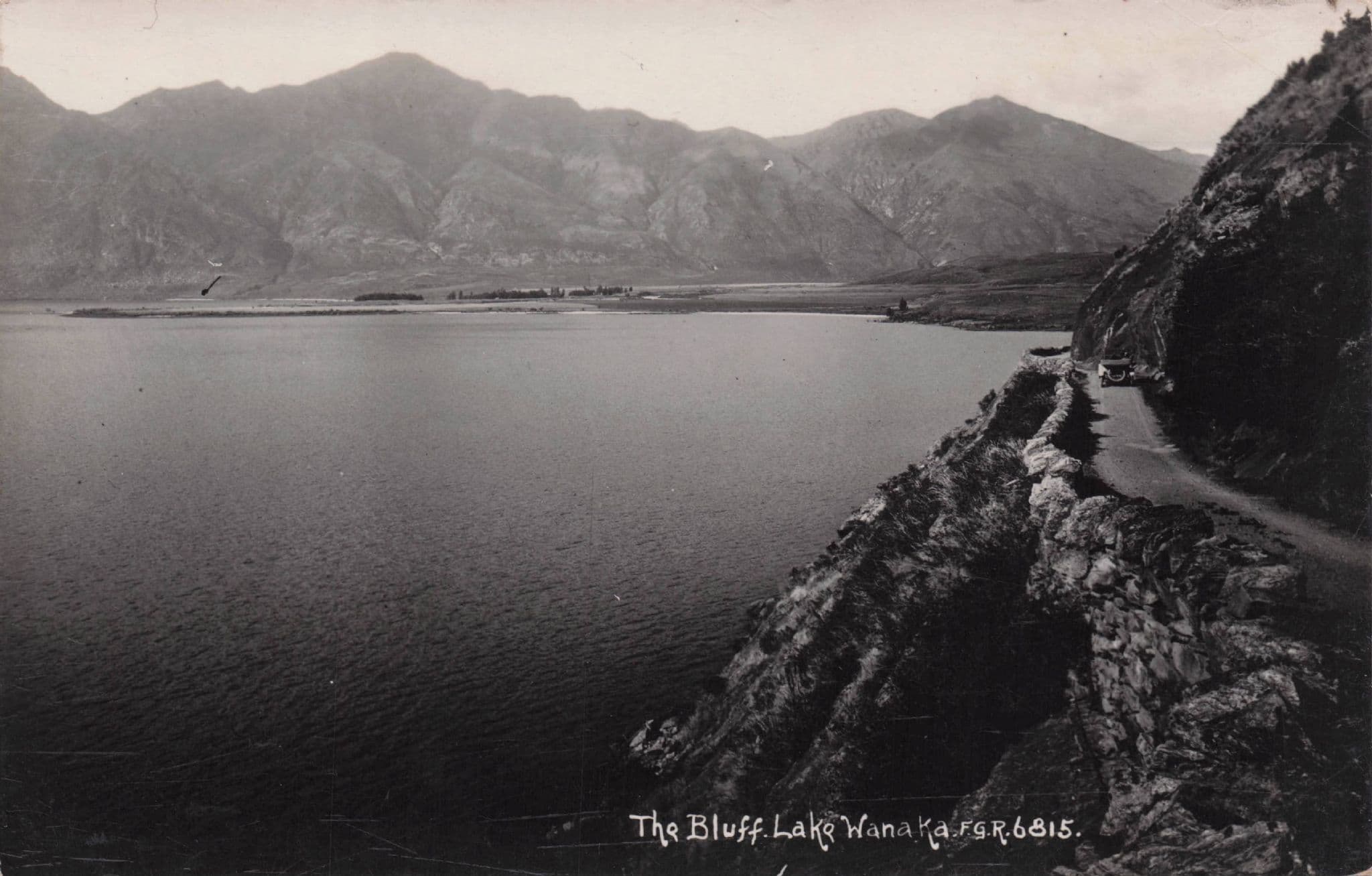 The Bluff Area at Lake Wanaka New Zealand Old RPC Postcard