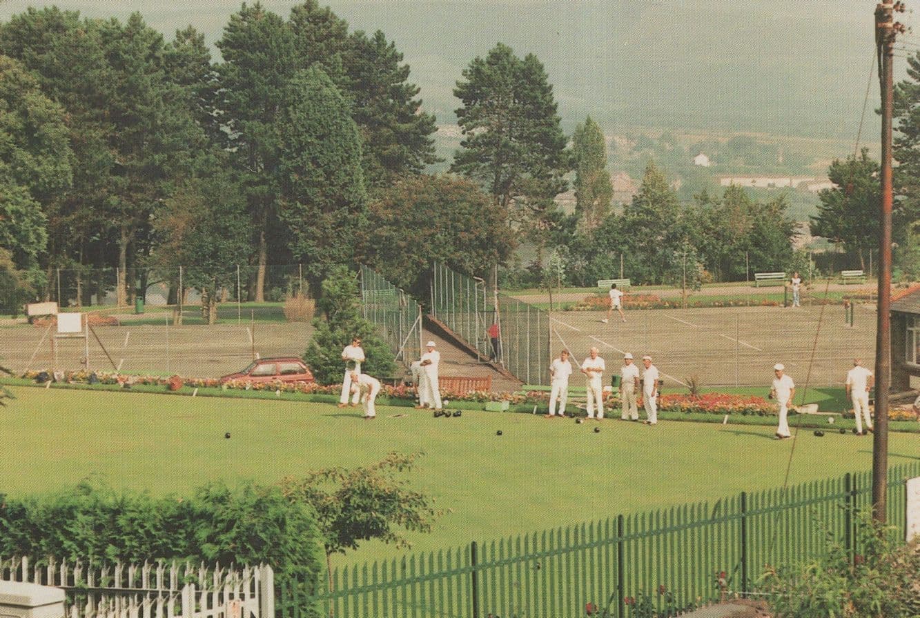 The Bowling Green Welfare Park Maesteg Welsh Postcard