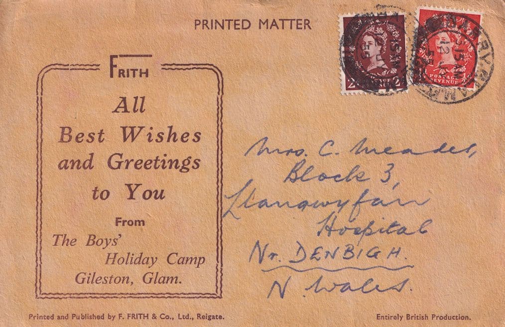 The Boys Holiday Camp Gileston Glamorgan Lettercard Postcard
