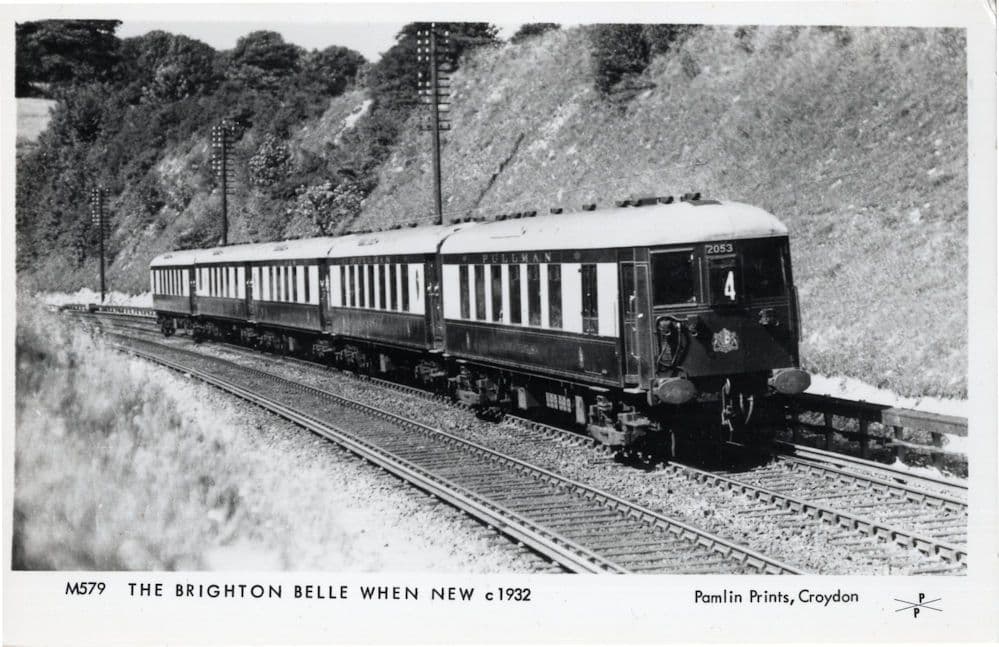 The Brighton Belle Train When New in 1932 Railway RPC Postcard