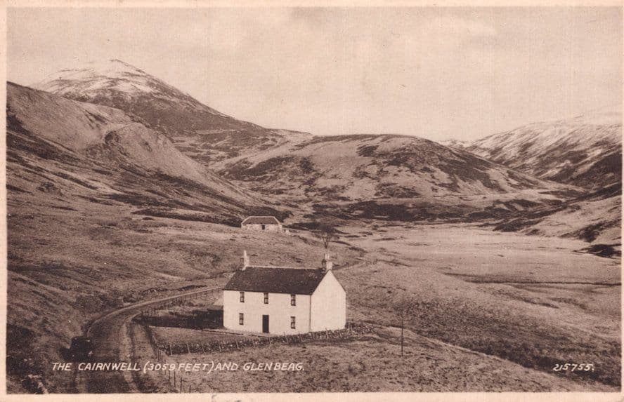 The Cairnwell & Glen Beag at 3059 Feet Old Postcard