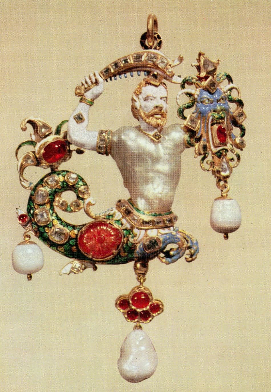 The Canning Jewel Antique Diamonds Rubies Medieval Sculpture Postcard