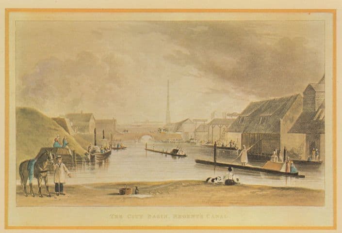 The City Basin Regents Canal Painting Postcard