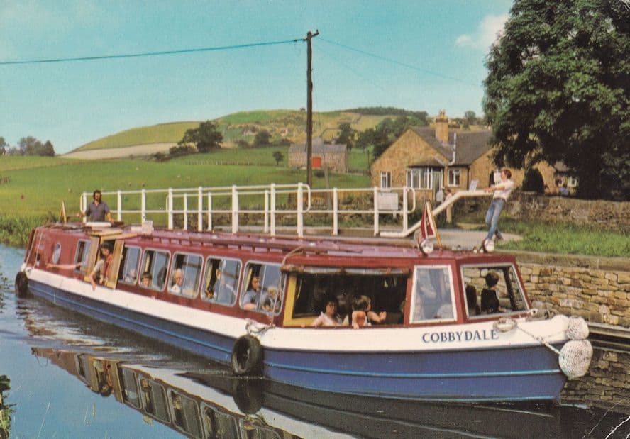The Cobbydale Narrow Boat Trips At Skipton Canal Postcard