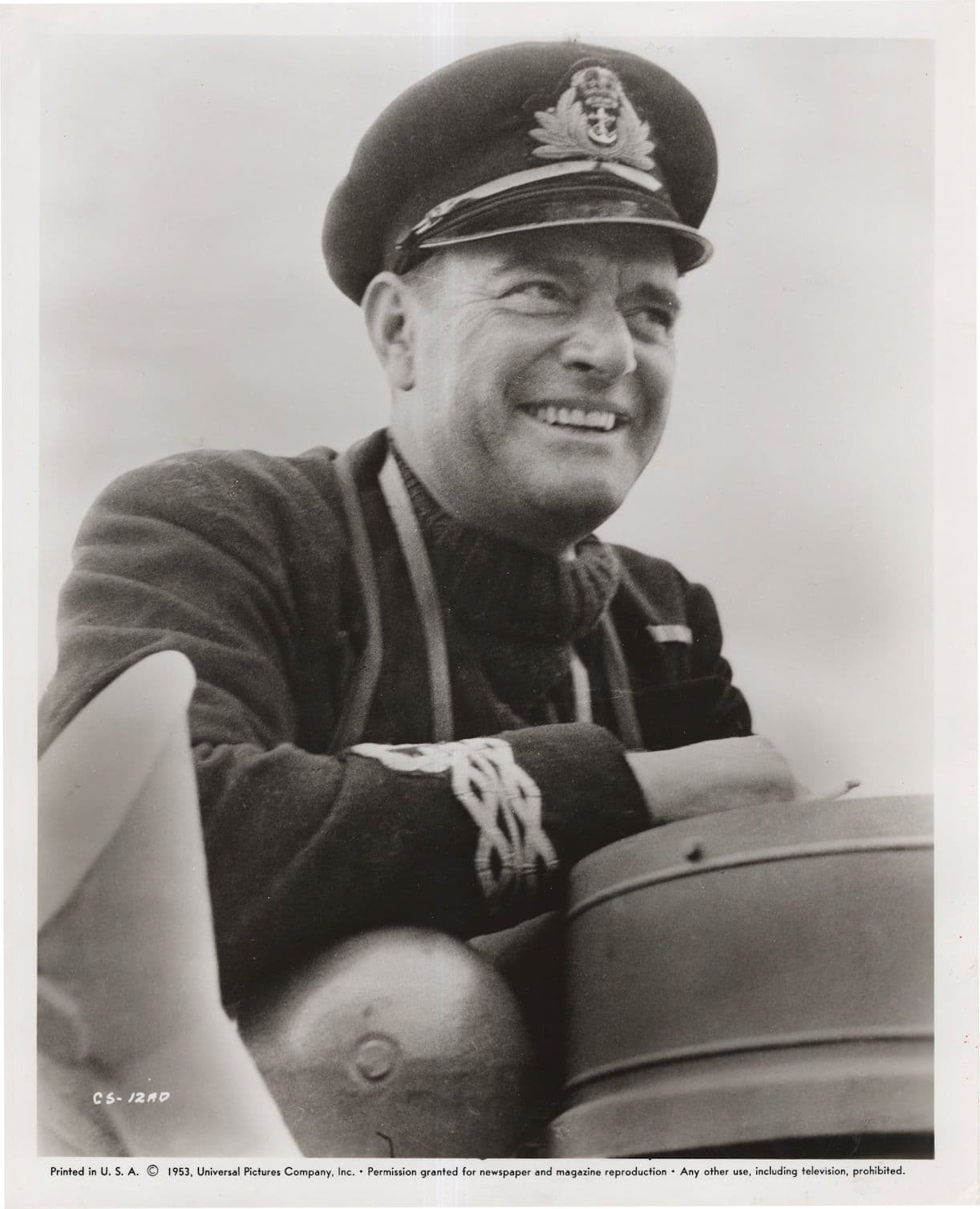 The Cruel Sea Film Jack Hawkins Ship Captain Rare 10x8 Press Photo