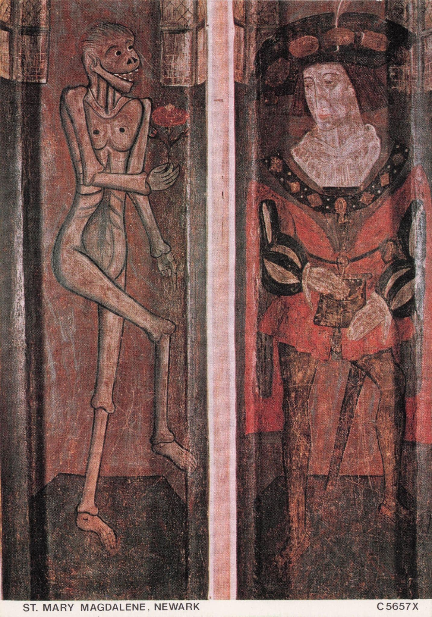 The Dance Of Death 1500s Medieval Painting Postcard