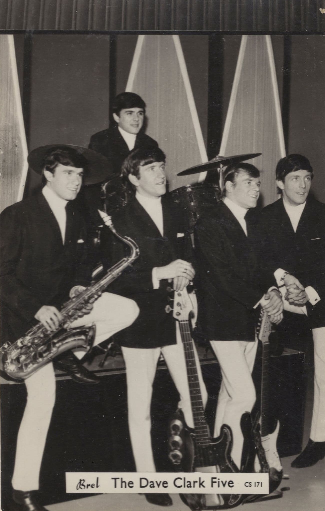 The Dave Clark Five CS171 Rare Old Brel 1960s Photo Postcard