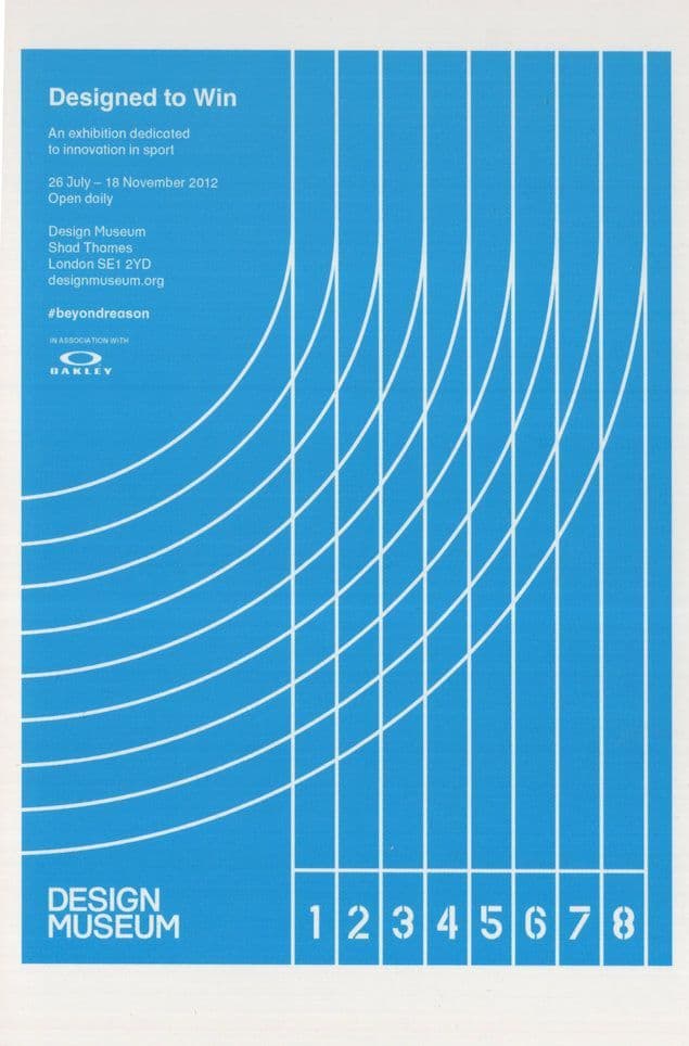 The Design Museum London 2012 Sport Inventions Exhibition Poster Postcard