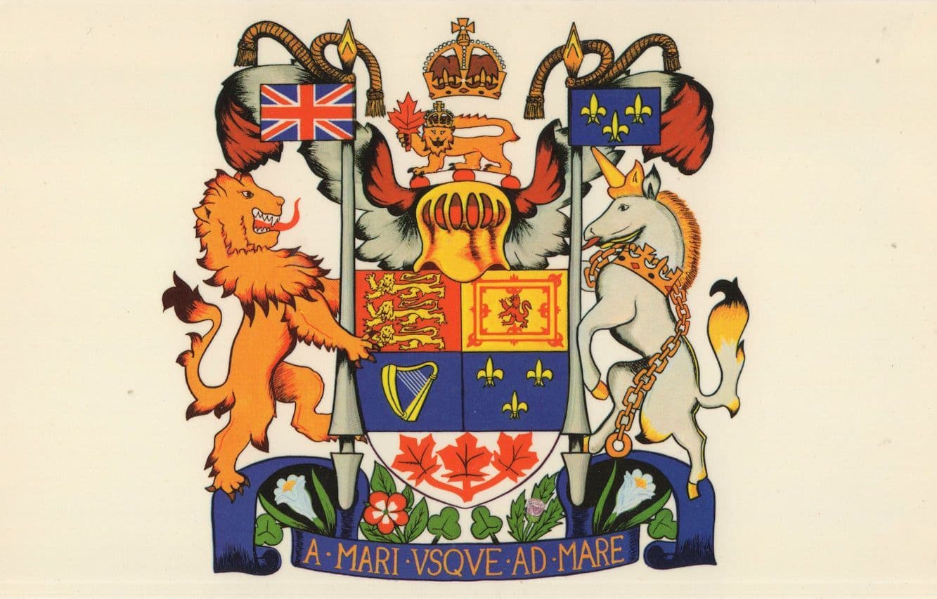 The Dominion Of Canada Heraldry Shield Postcard