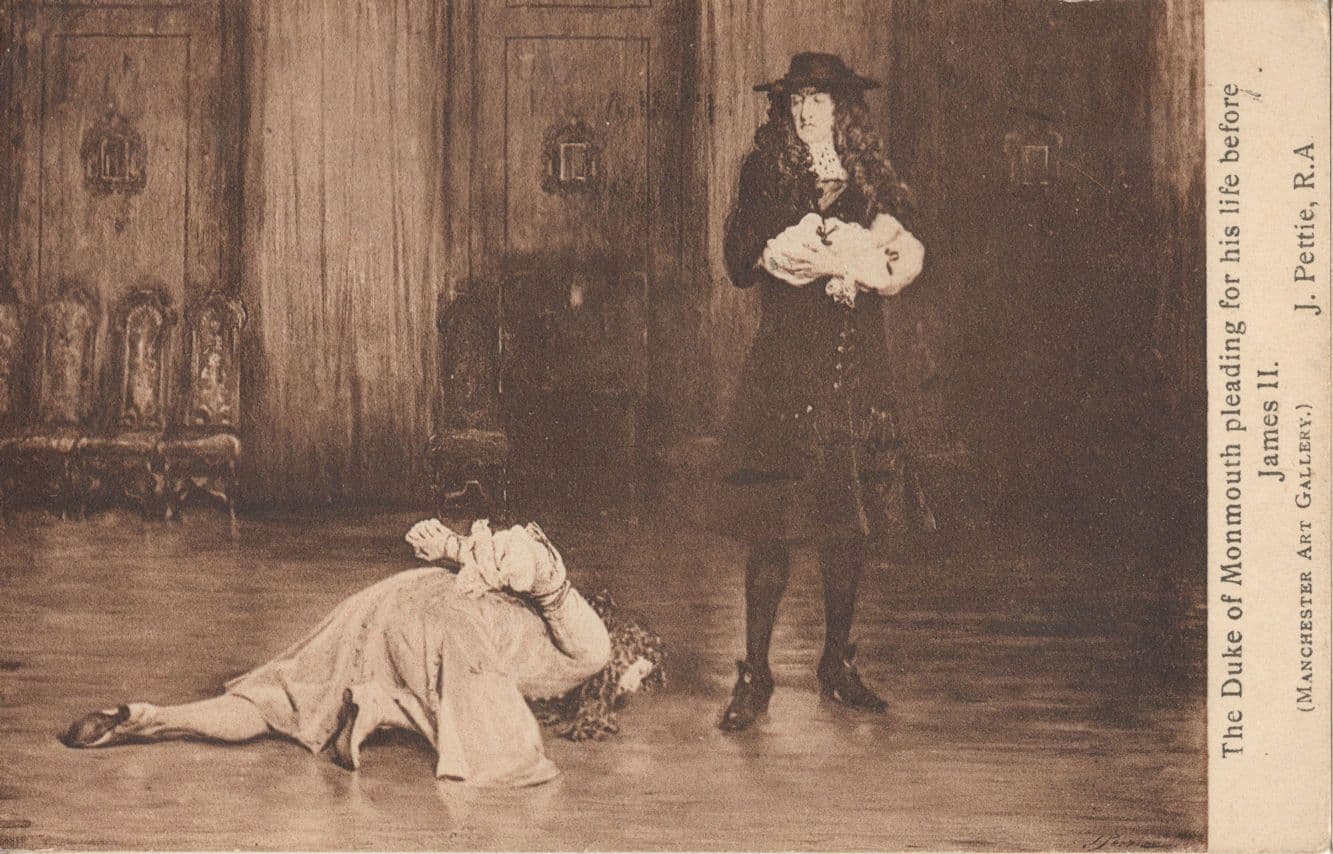 The Duke Of Monmouth Pleading For His Life King James II WW1 Old Postcard