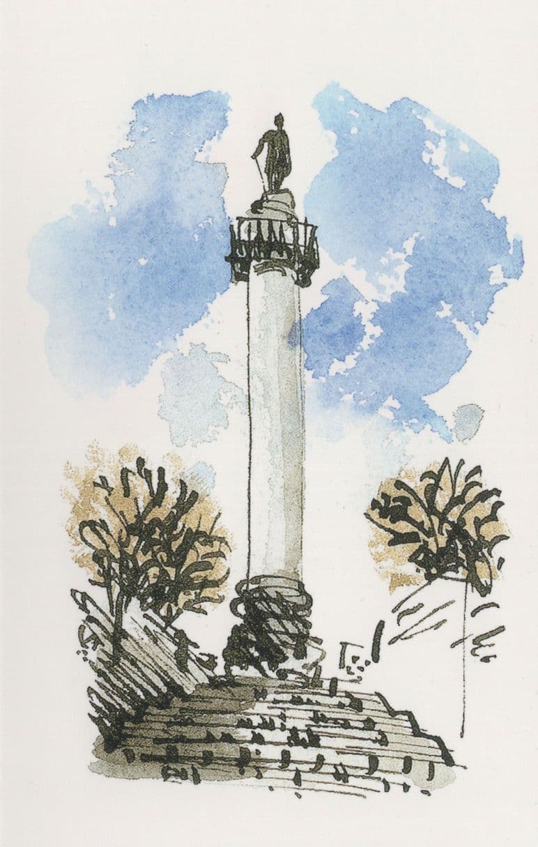 The Duke Of York Statue at St James Park London Painting Postcard