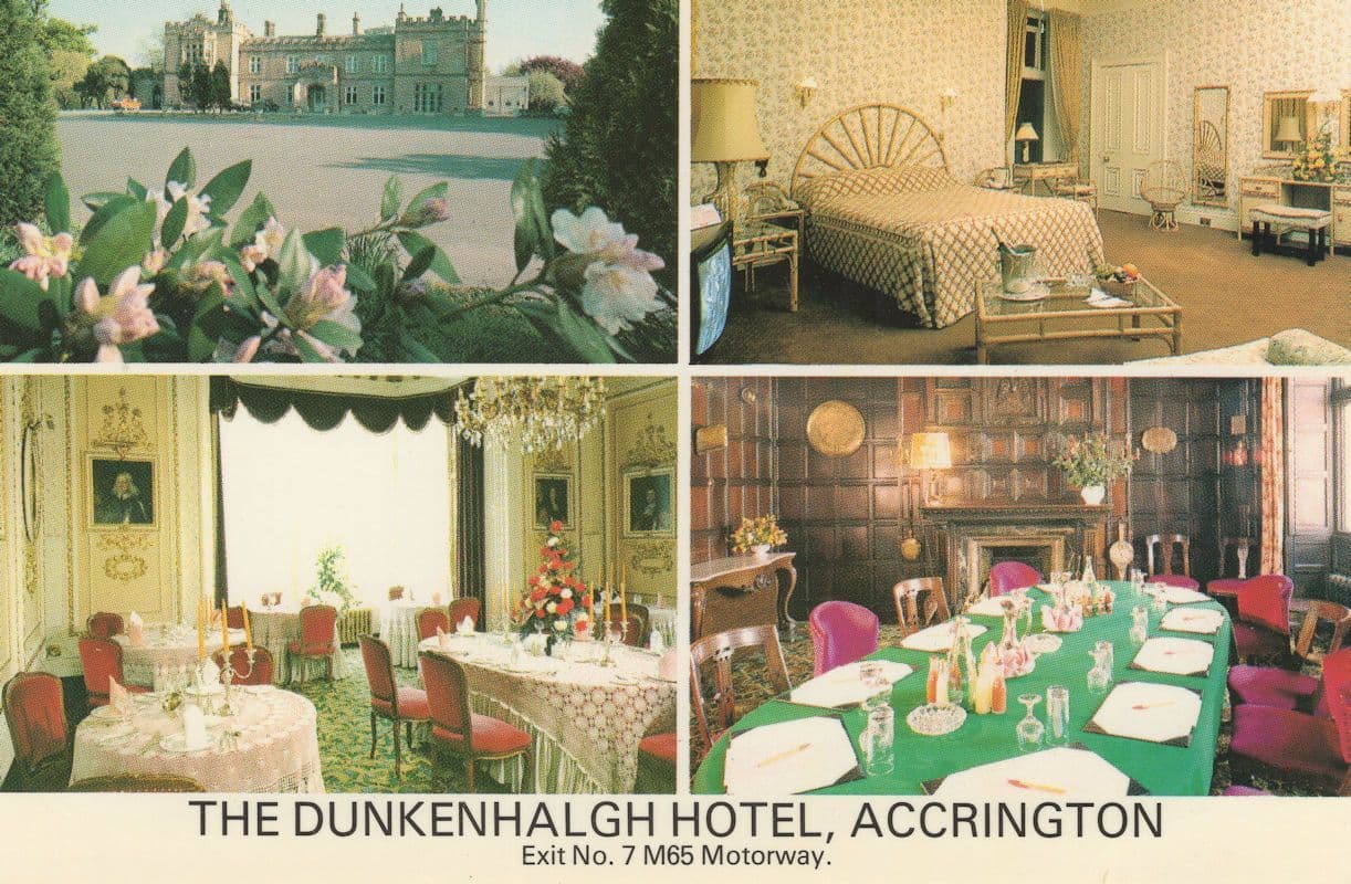 The Dunkenhalgh Motorway Hotel Accrington Advertising Postcard