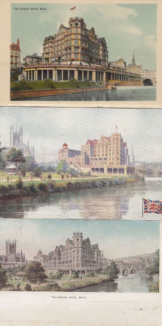 The Empire Hotel Bath 3 Somerset Postcard s incl 1903 Maybe First Published Card