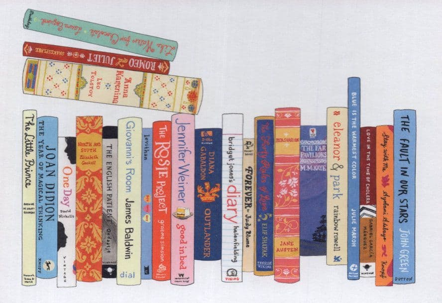 The English Patient Best Love Romance Book Bookshelf Art Postcard