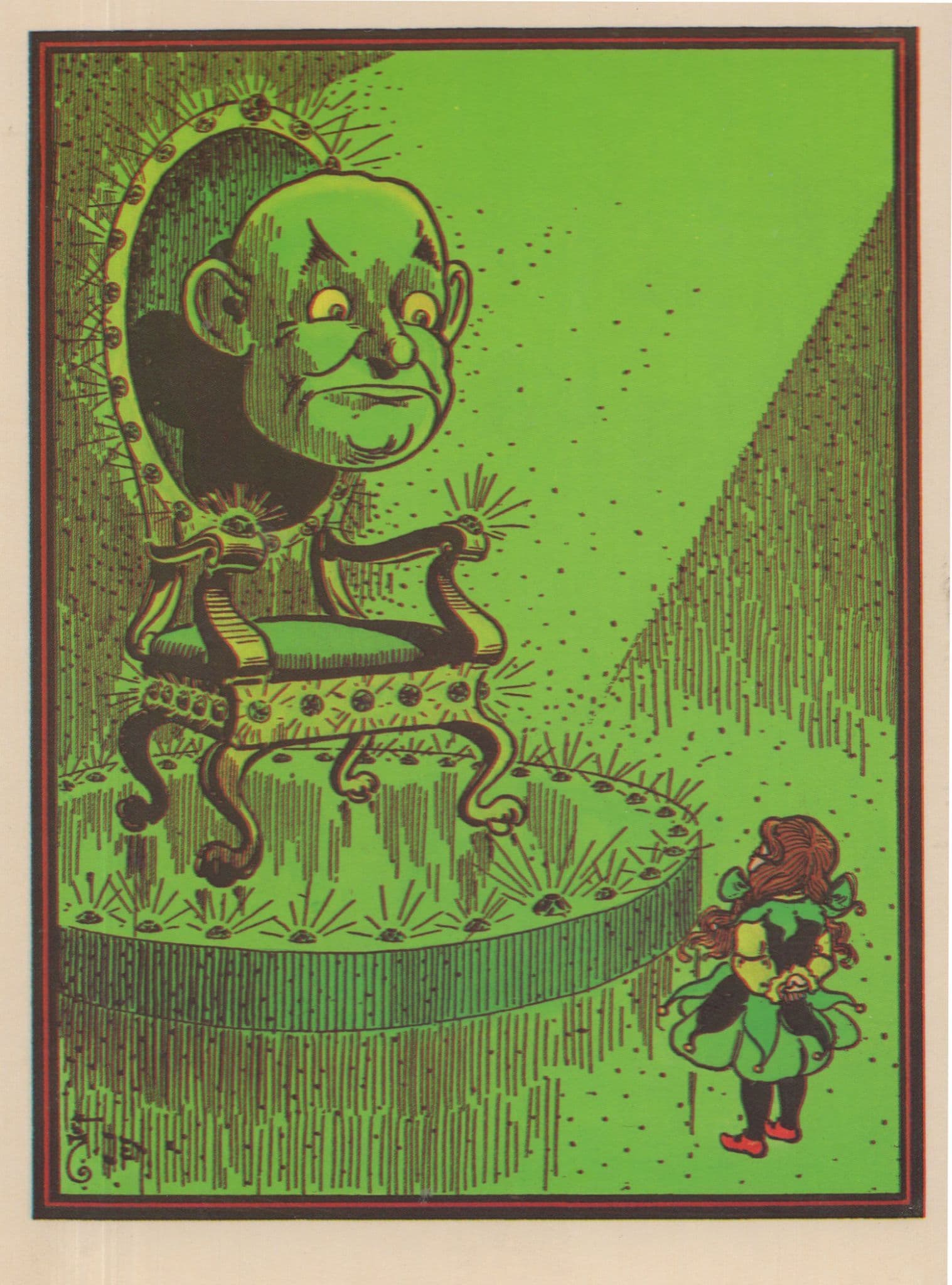 The Eyes Wonderful Wizard Of Oz Art Illustration Postcard