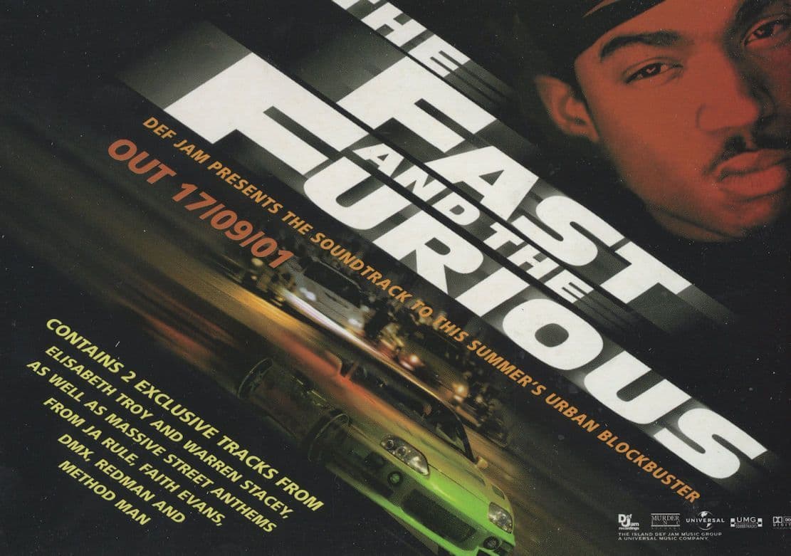 The Fast & The Furious Movie Film Launch Postcard
