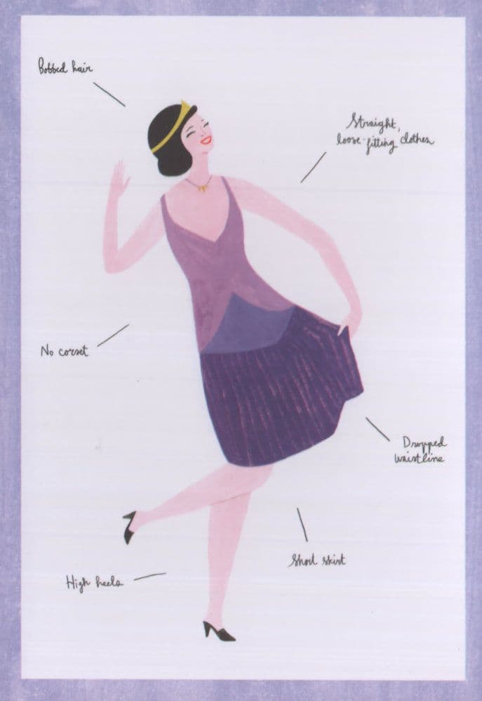 The Flapper Womens Rights Anti Corset Magazine Painting Postcard