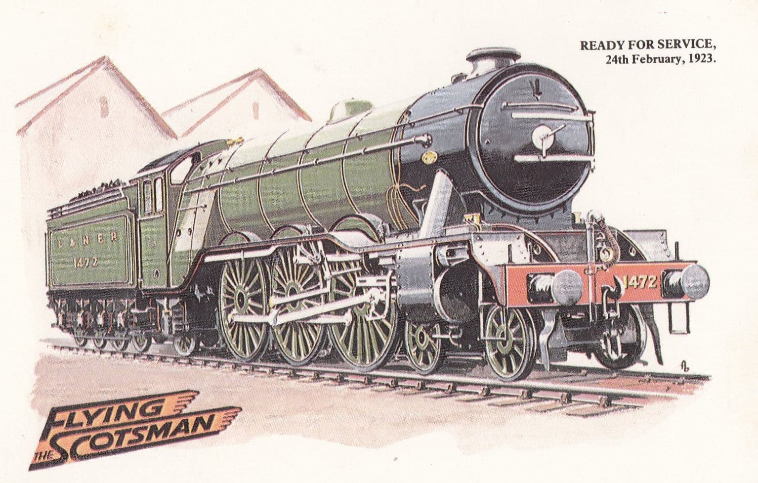 The Flying Scotsman Train Ready For Service in 1923 Postcard