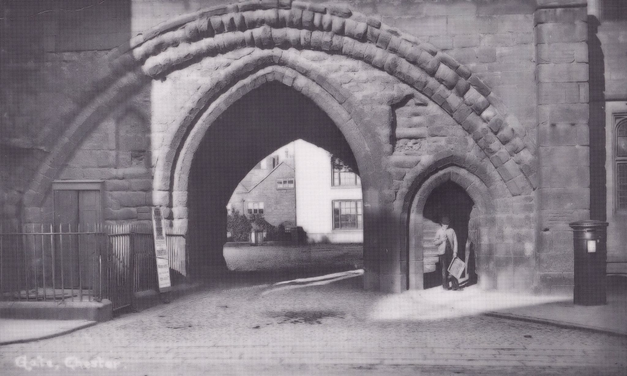 The Gate Chester Pillar Letter Box Real Photo Postcard