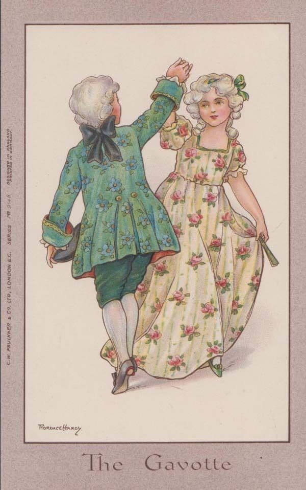 The Gavotte Song Music Ballroom Dancer Dancers Antique Postcard