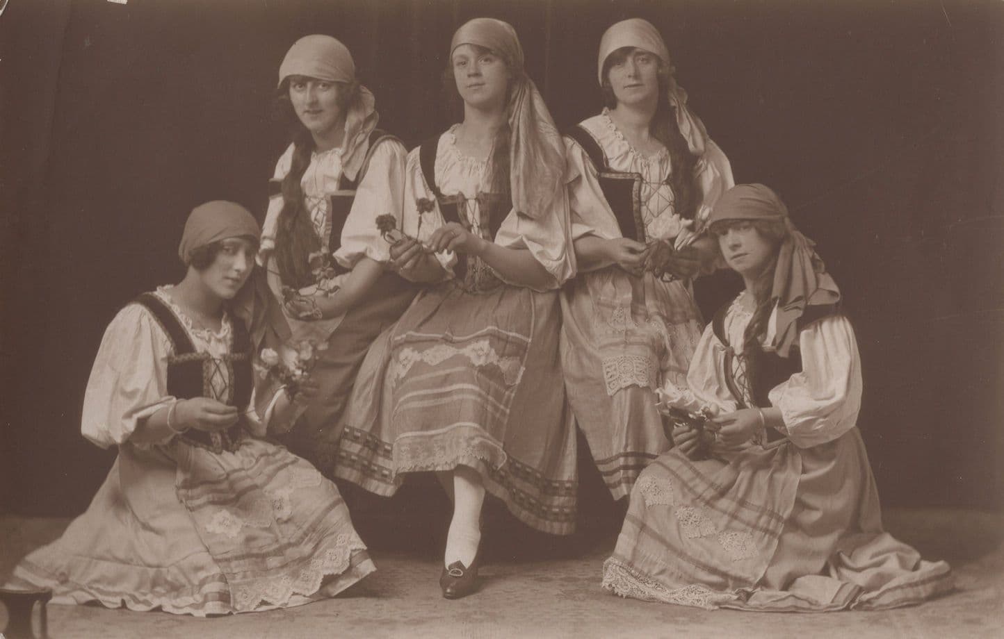 The Gondaliers 1924 Gypsy Romany Theatre Postcard Possibly Hand Signed