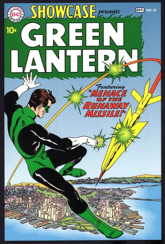 The Green Lantern Showcase Missile 22 DC Comic Book Art Postcard