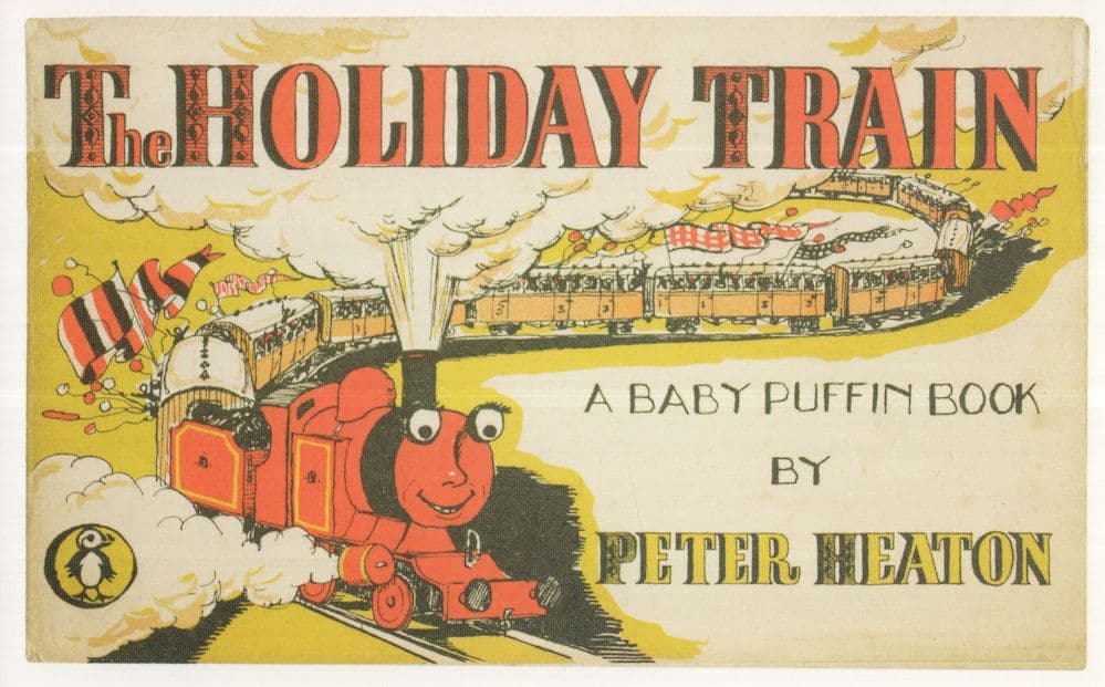 The Holiday Train A Baby Puffin Peter Heaton Book Postcard