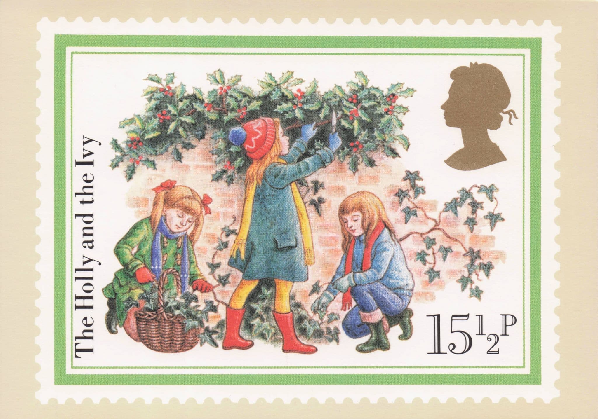 The Holly & Ivy Christmas Carol Royal Mail Ltd Edn Stamp Postcard