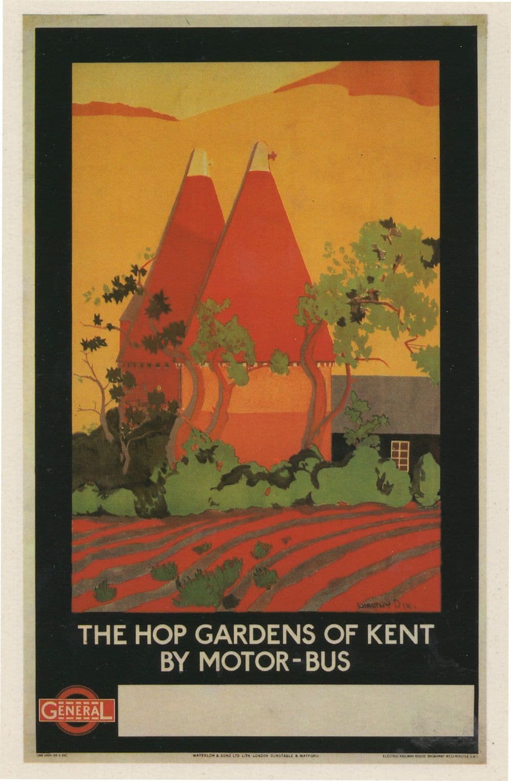 The Hop Gardens Of Kent By Bus London Transport Postcard