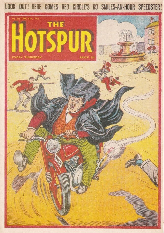The Hotspur Mr Smugg Red Circle School Rare Comic Postcard