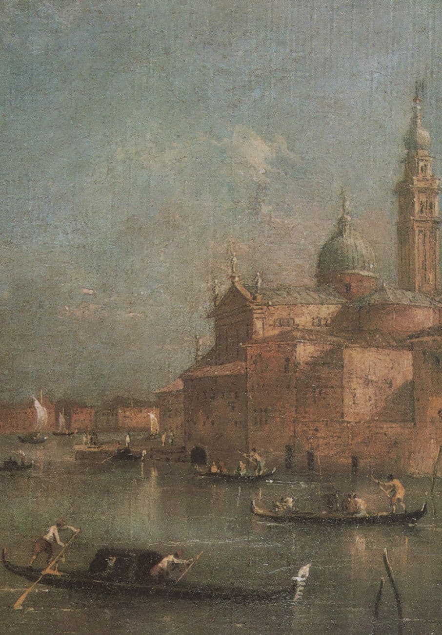 The Island Of S Giorgio Maggiore Guardi Painting Postcard