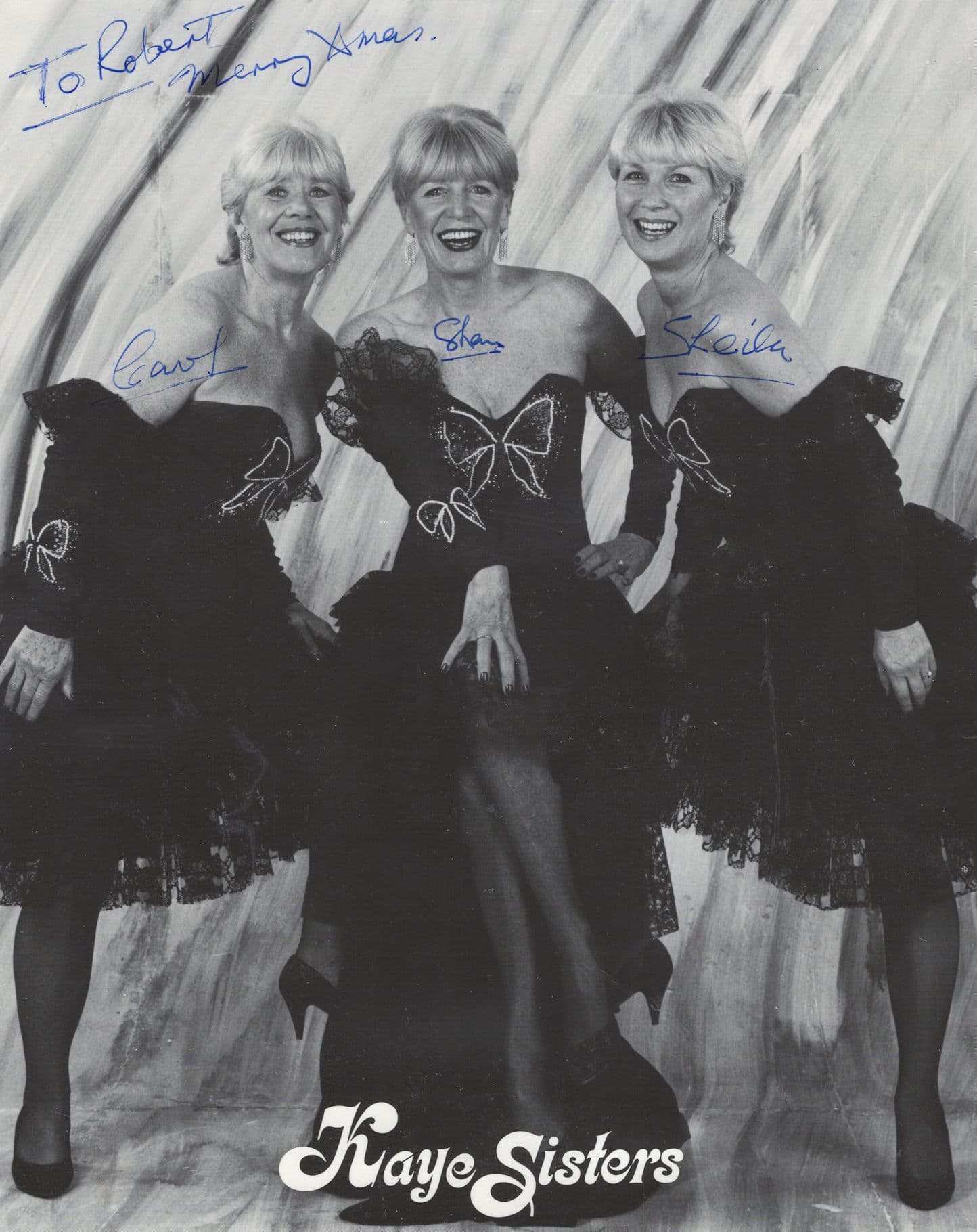 The Kaye Sisters Christmas MULTI Hand Signed 10x8 Large Photo