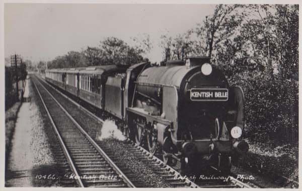 The Kentish Belle Train Locomotive Antique British Railways Real Photo Postcard
