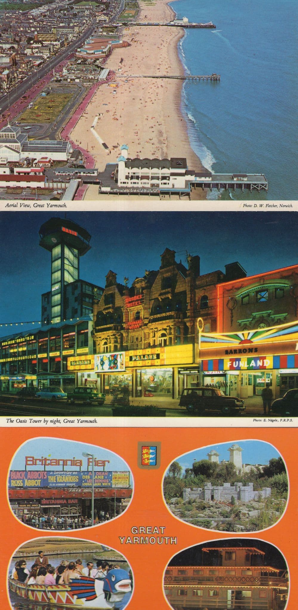 The Krankies Live at Great Yarmouth Aerial Pier 3x Postcard s
