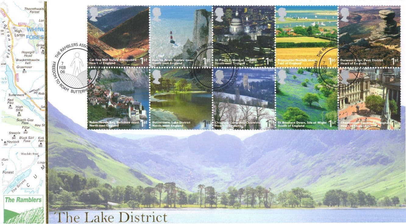 The Lake District Ramblers Association Map LTD EDN OF 50 FDC