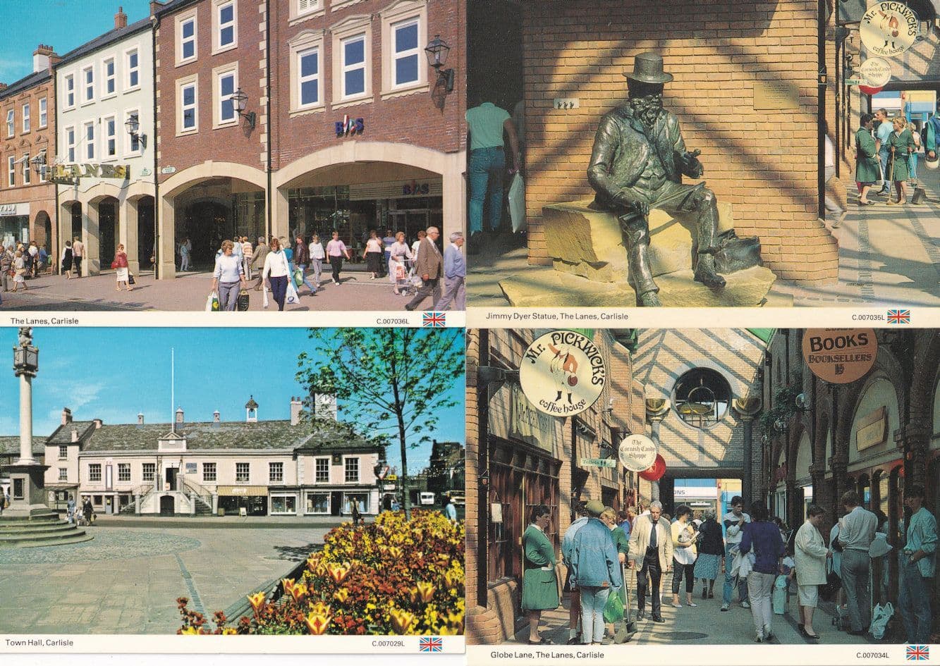The Lanes Jimmy Dyer Statue Town Hall Carlisle Cumbria 4x Postcard s