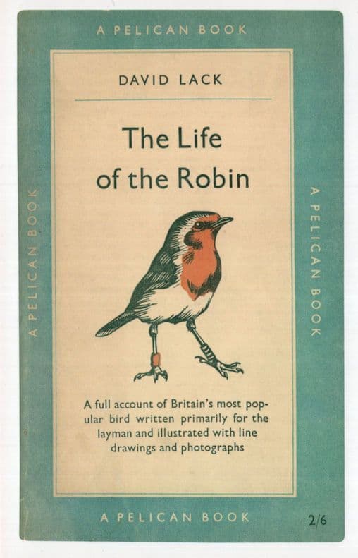 The Life Of The Robin David Lack WW2 1943 Edition Book Postcard