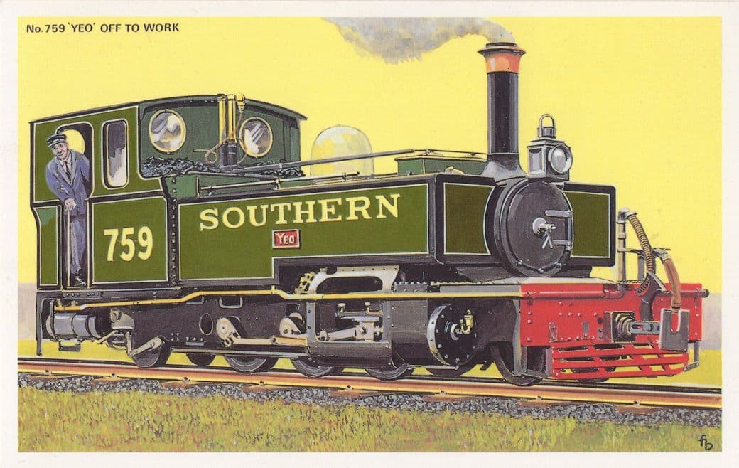 The Lynton and Barnstaple in Southern Days 759 Train Driver Postcard