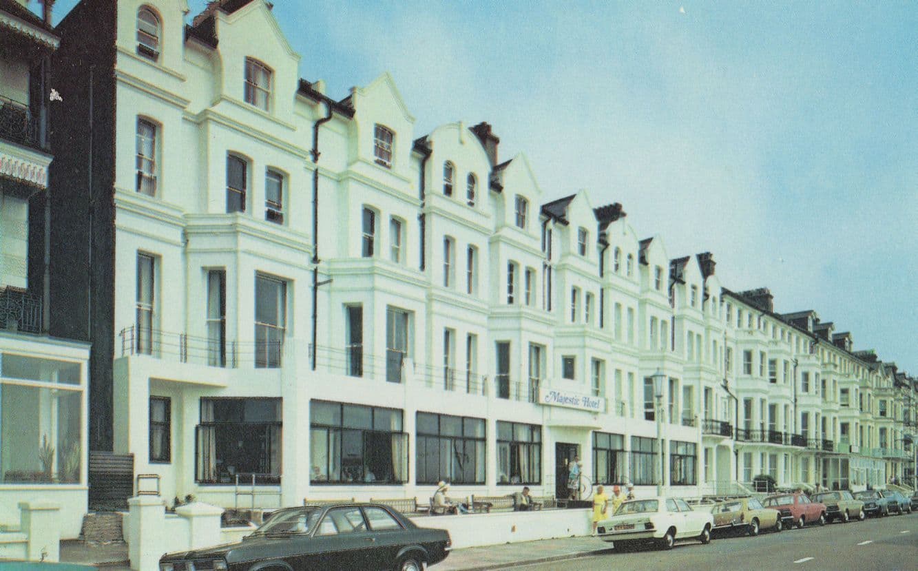 The Majestic Hotel Eastbourne 1980s Postcard