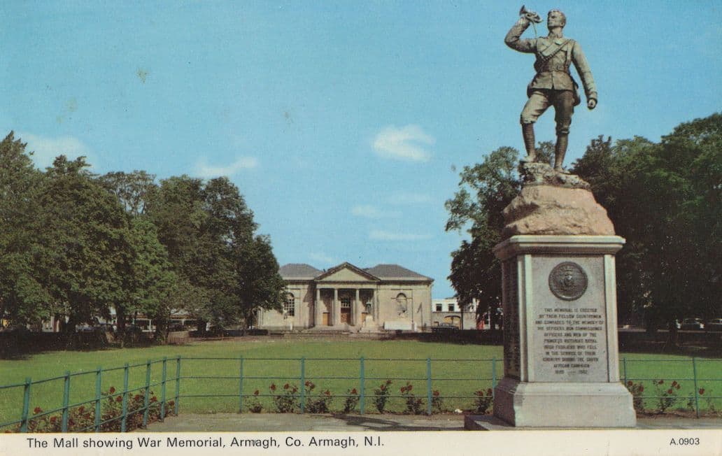 The Mall War Memorial County Armagh Irish Postcard