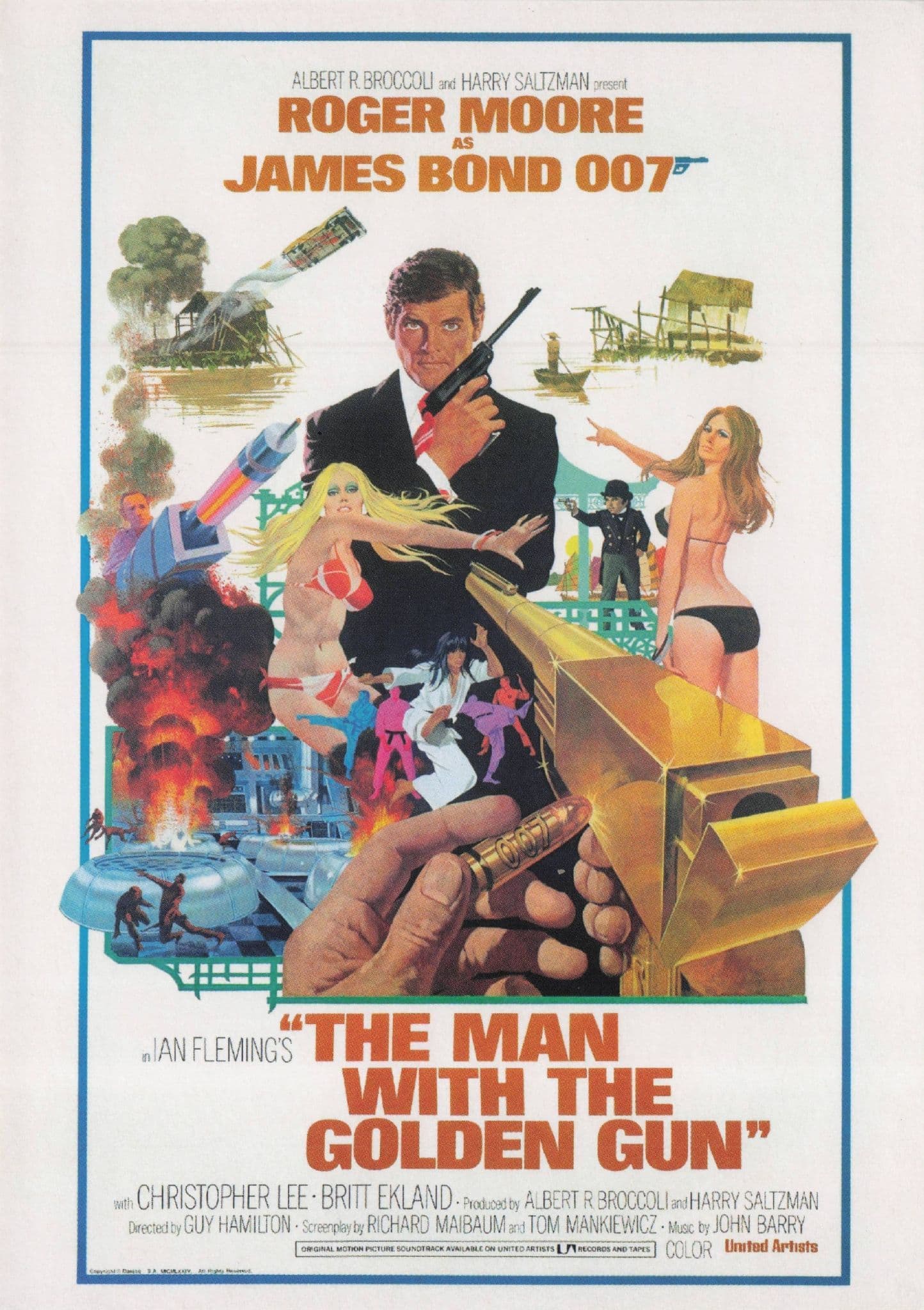 The Man With The Golden Gun James Bond Cinema Film Postcard