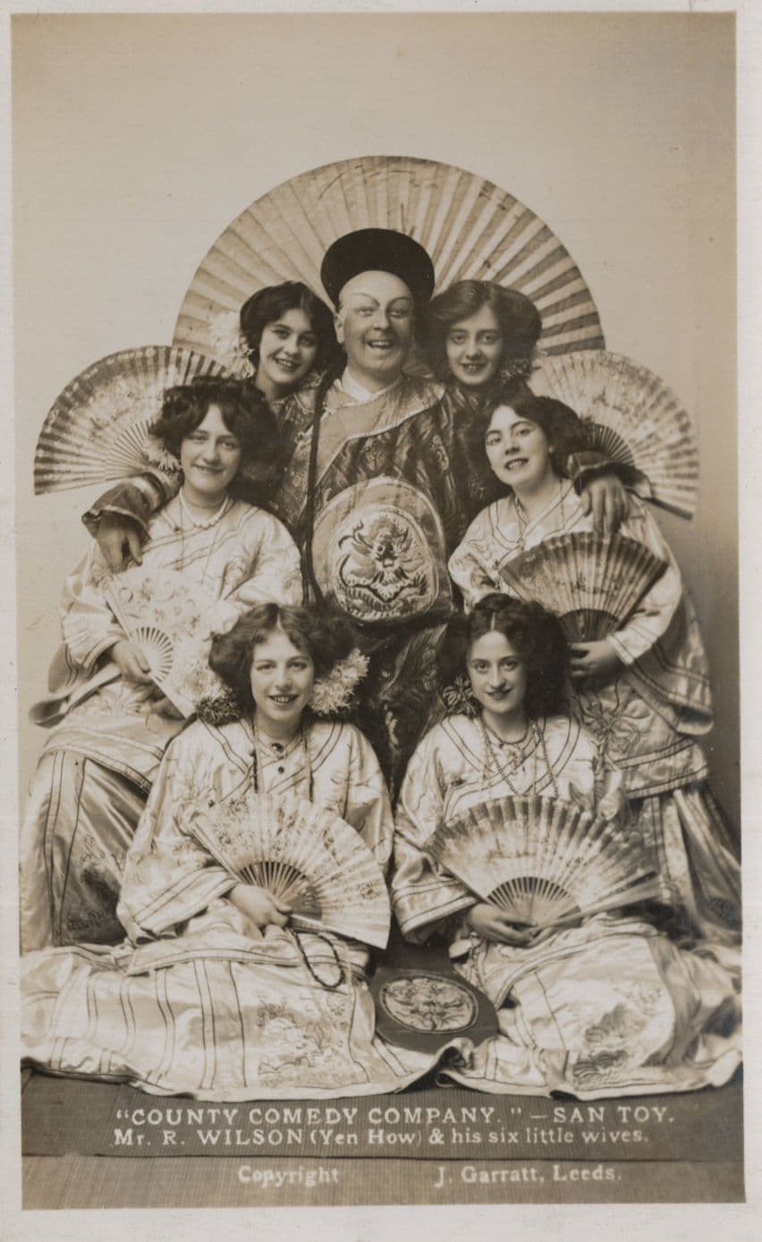 The Mikado Opera Leeds San Toy & His 6 Merry Wives Old Photo Postcard