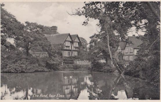 The Mill Pond Four Elms Kent Antique Postcard