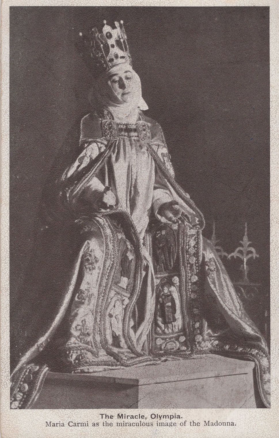 The Miracle Olympia London Maria Carmi Madonna Old Postcard
