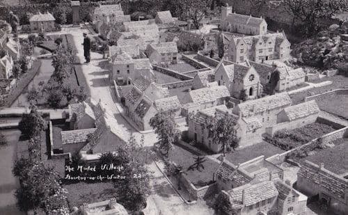 The Model Village Bourton On The Water Plain Back Postcard Real Photo