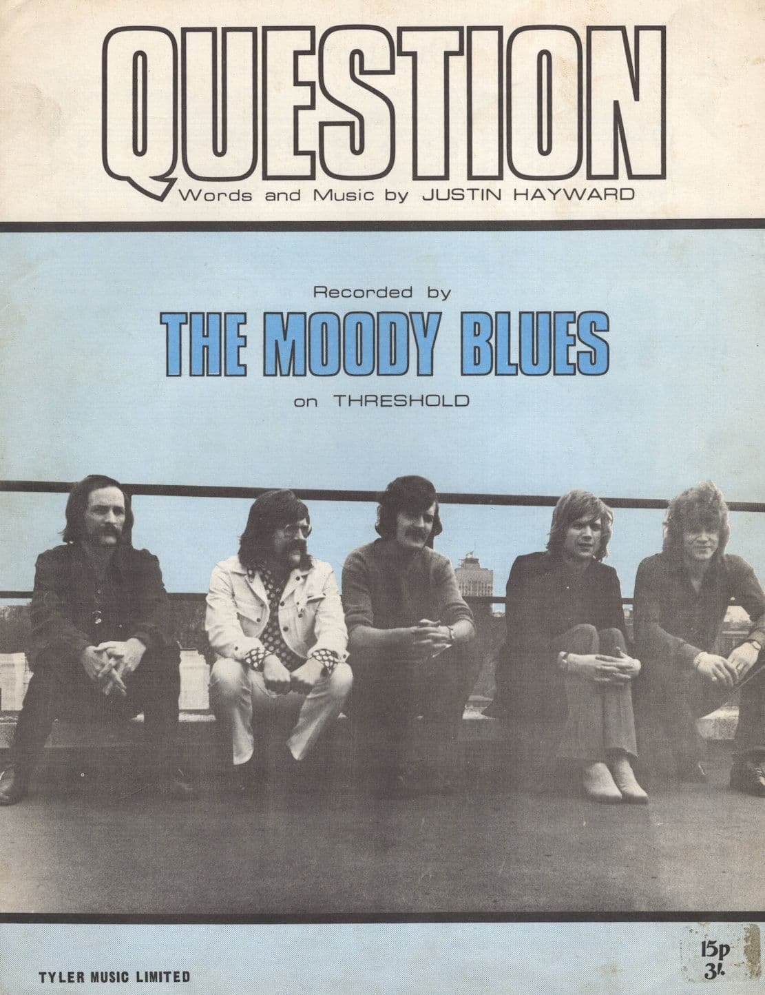 The Moody Blues Question Rare UK First Edition Sheet Music