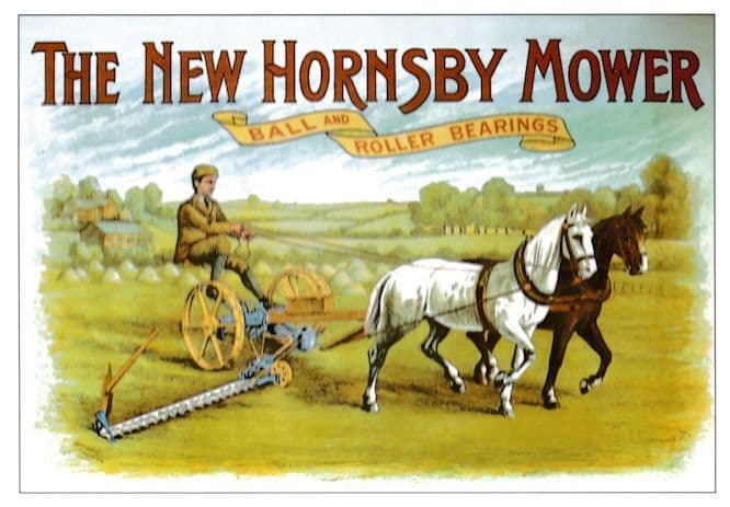The New Hornsby Mower Ball & Roller Bearings Advertising Postcard