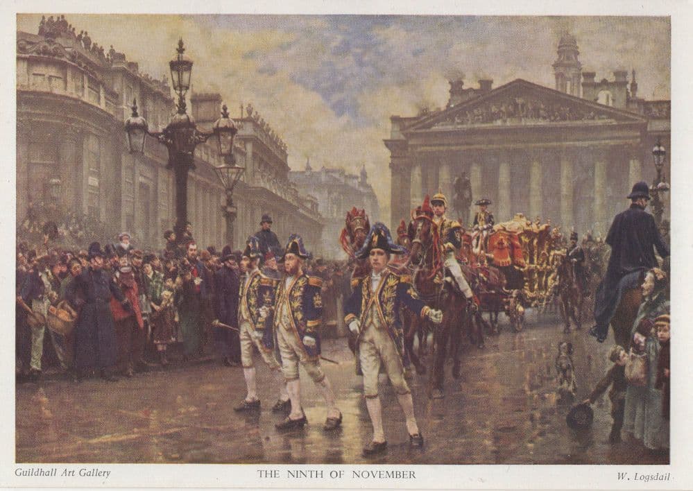 The Ninth Of November Military London Painting Postcard