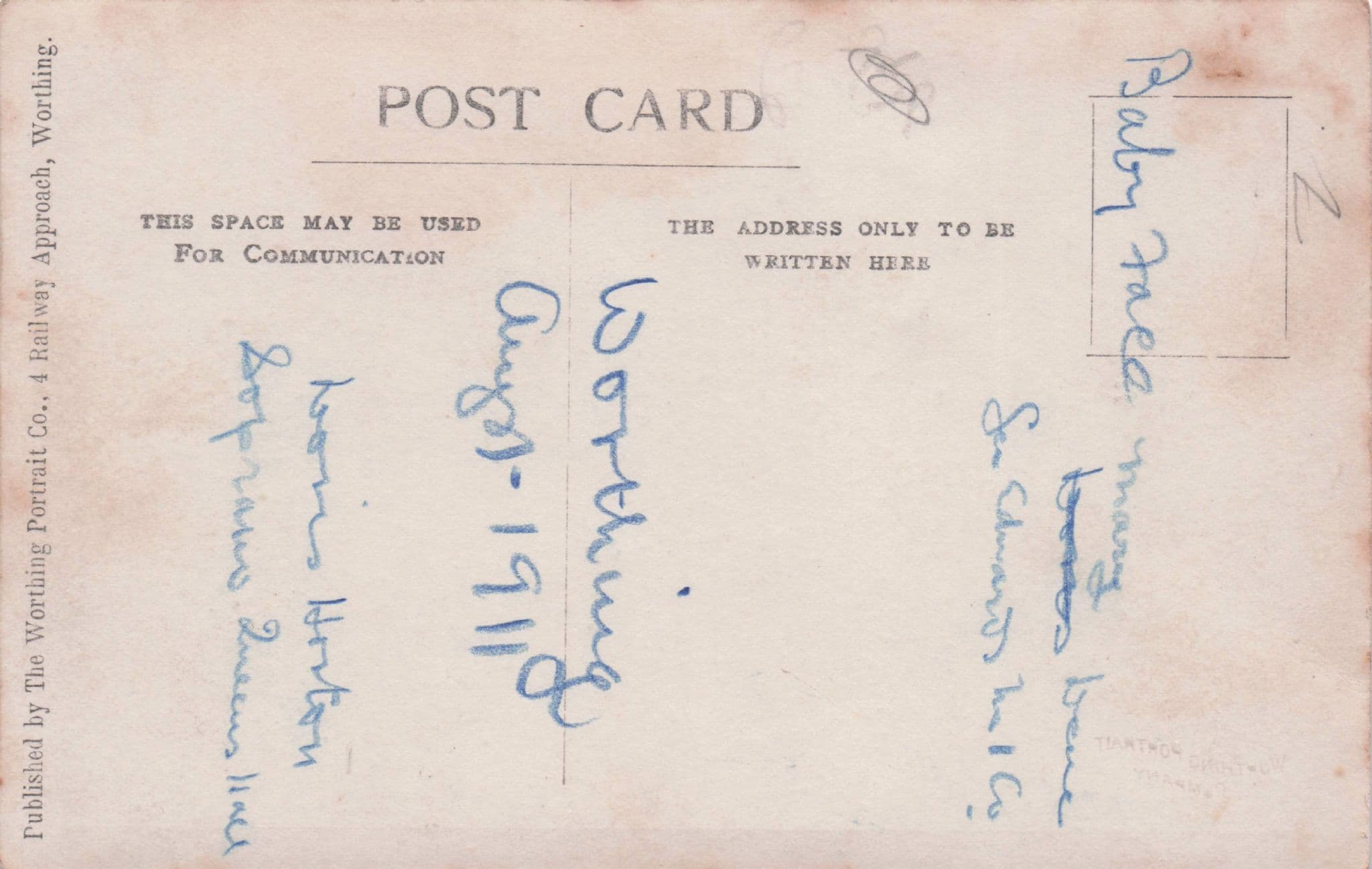 The Nonpareils Worthing Sussex 1911 Rare Theatre Postcard